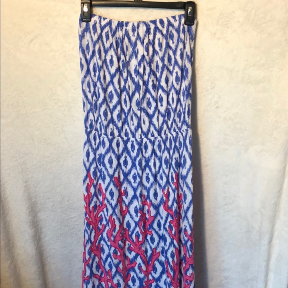 Lilly Pulitzer Long Strapless Dress (Worn Once)
